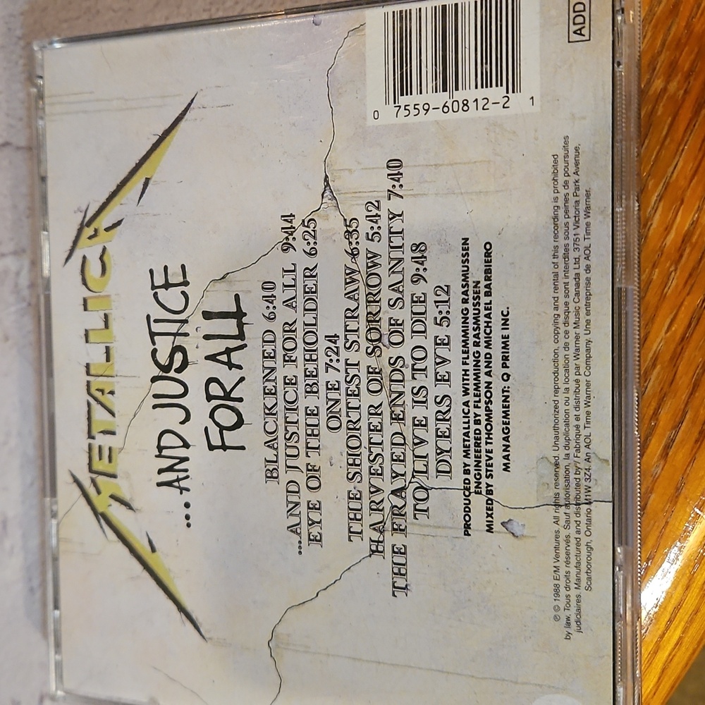 🌟3/$25🌟 Metallica ...And Justice for All CD - Picture 2 of 5